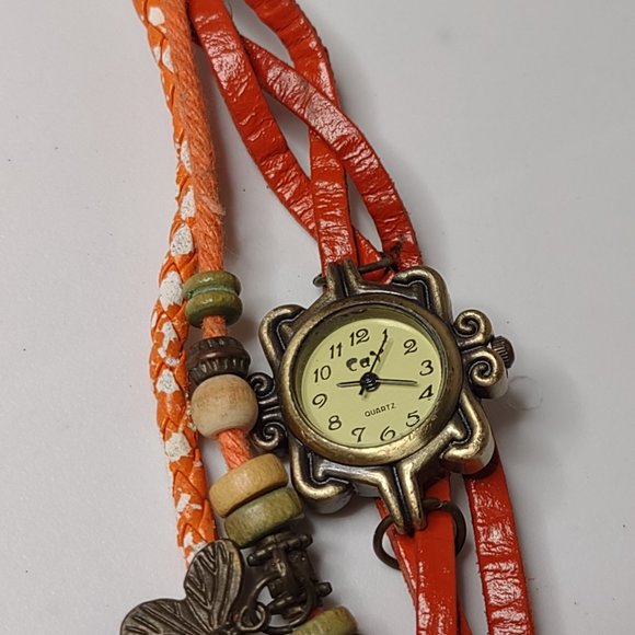 Cute Multi Strand Watch Bracelet With Butterfly Charm - Picture 5 of 12